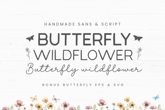 Butterfly Wildflower Font